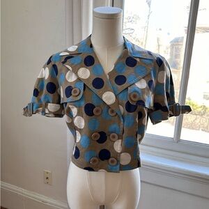 Chic Polka Dot Button-Up Blouse